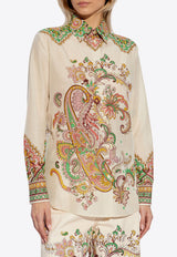 Etro Floral Paisley Print Button-Up Shirt Multicolor WRIA0013-AK779 X0802