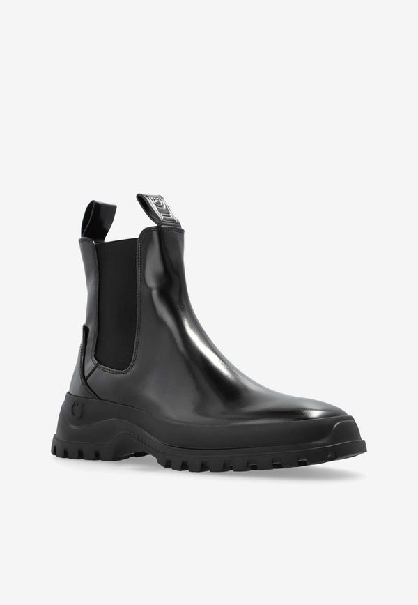 Salvatore Ferragamo Bossons Leather Chelsea Boots Black 029667 BOSSONS 778520-NERO