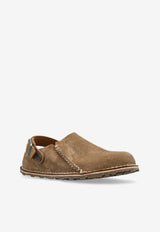 Birkenstock Lutry Premium Suede Clogs Beige 1025297 0-GRAY TAUPE