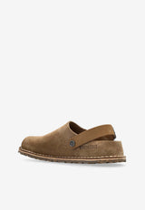 Birkenstock Lutry Premium Suede Clogs Beige 1025297 0-GRAY TAUPE