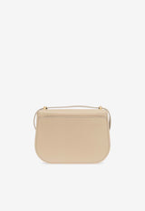Salvatore Ferragamo Gancini Double Leather Shoulder Bag Beige 219867 DOUBLE G FL 781035-STONE