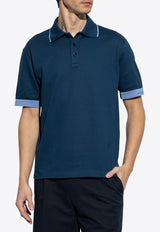 Contrasting Sleeve-Cuffs Polo T-shirt