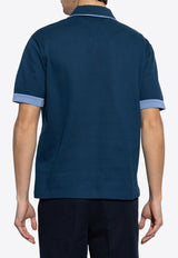 Contrasting Sleeve-Cuffs Polo T-shirt