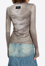 توب منسدل بياقة عالية