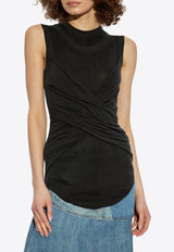 Draped Sleeveless Top