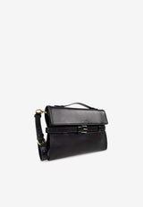 Moschino Tie Me Leather Crossbody Bag Black MC4160PP1M OA0-000