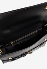 Moschino Tie Me Leather Crossbody Bag Black MC4160PP1M OA0-000