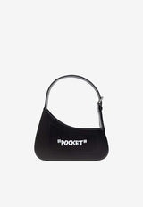 Off-White Jitney Quote Leather Shoulder Bag Black OWNN18AC99 LEA001-1001