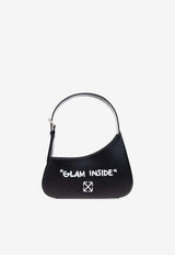 Off-White Jitney Quote Leather Shoulder Bag Black OWNN18AC99 LEA001-1001
