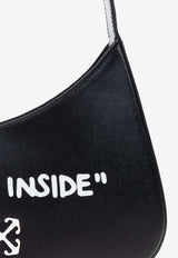 Off-White Jitney Quote Leather Shoulder Bag Black OWNN18AC99 LEA001-1001