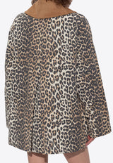 Leopard Print Buttoned Jacket
