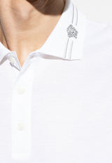 Versace Medusa Embroidered Polo T-shirt White 1013906 1A13463-1W000