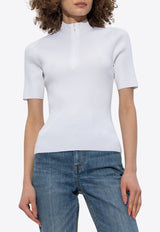 توب مُضلع بياقة عالية