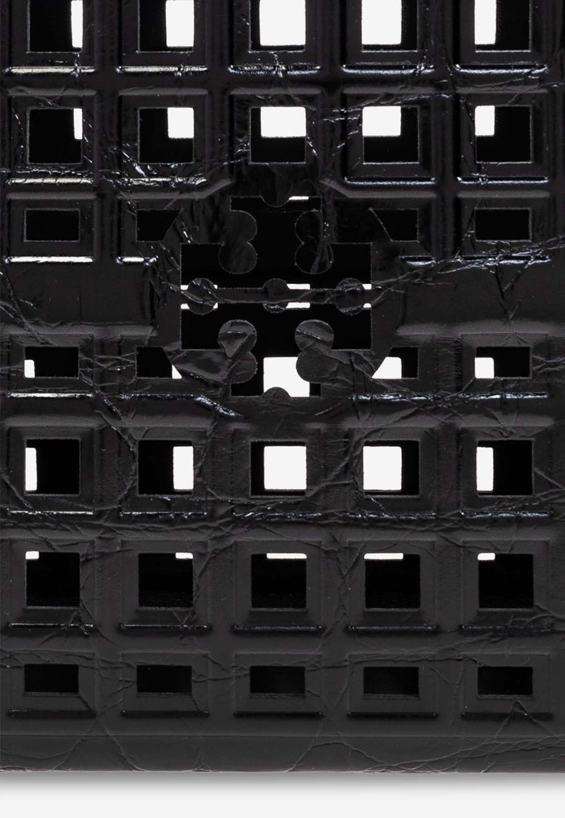 Tory Burch Ella Croc-Embossed Leather Market Tote Bag 168384 0-001