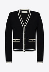 Tory Burch Wool Cardigan ‘Kendra’ Black 169104 0-005