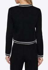 Tory Burch Wool Cardigan ‘Kendra’ Black 169104 0-005