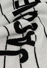 The Liga Striped Knit Fringed Scarf