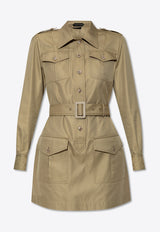 Safari Belted Mini Dress