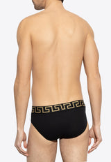 Versace Greca Border Briefs - Set of 3 AU10327 1A10011-A80G