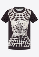 Faux Embroidery Print T-shirt