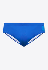 سروال سباحة برقعة شعار بارزة