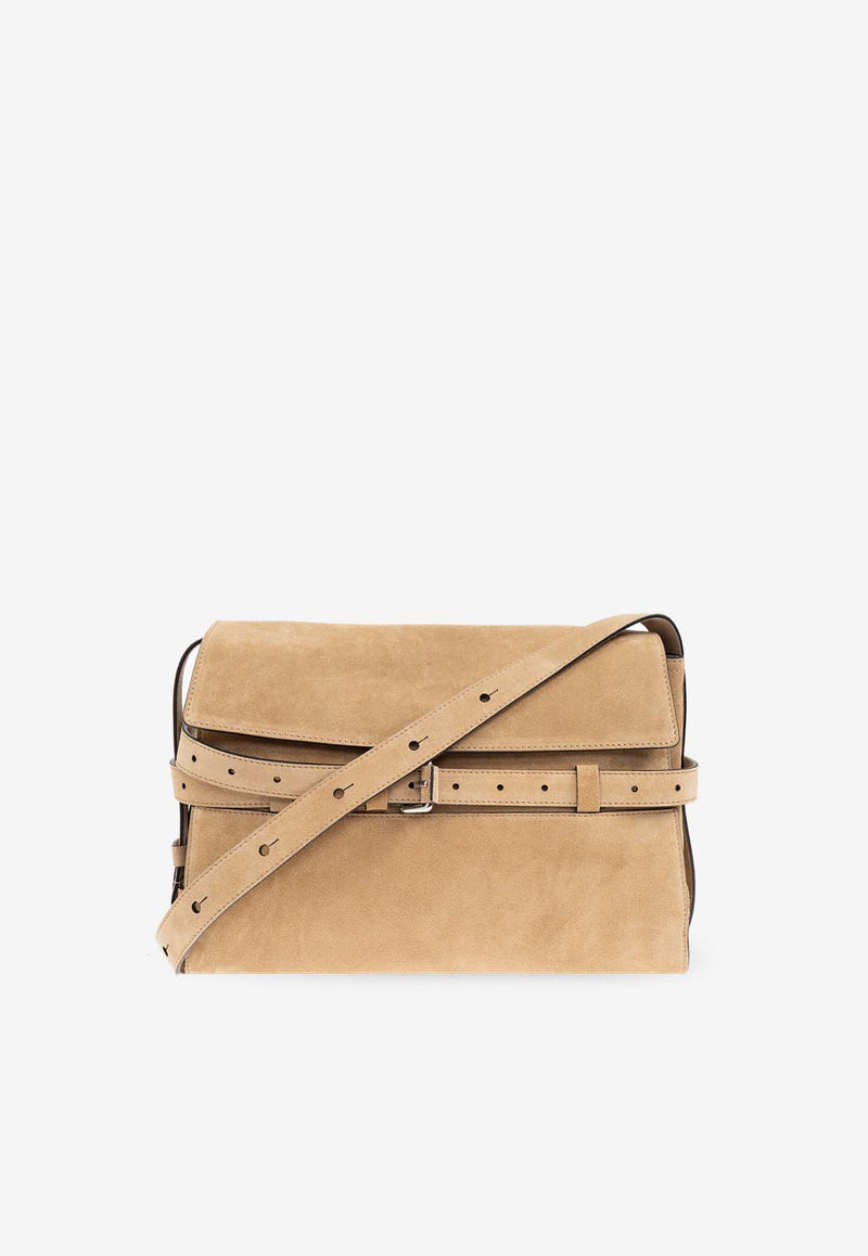 Moschino Tie Me Suede Shoulder Bag MC4189PP1M OF0-10A