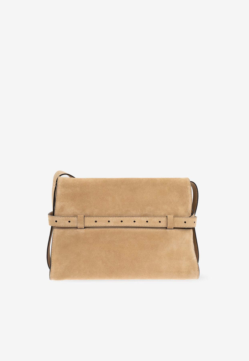 Moschino Tie Me Suede Shoulder Bag MC4189PP1M OF0-10A