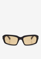Jacquemus Marino Rectangular Sunglasses Yellow JAC64 0-C1SUN