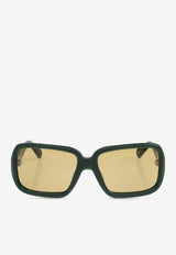 Jacquemus Cabana Square Sunglasses Yellow JAC86 0-C3SUN