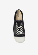 Square-Toe Canvas Sneakers