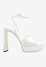 Karli 125 Crystal Satin Platform Sandals