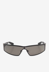 McQueen Logo Shield Sunglasses Gray 821679 I3330-1056