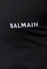 Balmain Logo Long-Sleeved Rashguard Black BWM021570 0-001