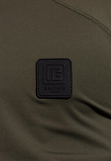 Balmain Logo Long-Sleeved Rashguard Khaki BWM021560 0-310