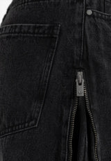 Adidas Originals Adilenium Season 3 Zip Washed Jeans Black JX9211 0-BLACK