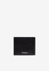 Off-White Foldable Printed Leather Wallet Black OMNC098C99 LEA001-1001