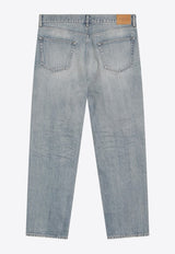 Saint Laurent Logo Patch Washed Jeans Blue 816412Y35AS/R_YSL-4415