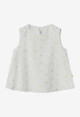 Girls Floral-Embroidery Top