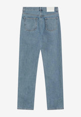 Washed Straight-Leg Jeans