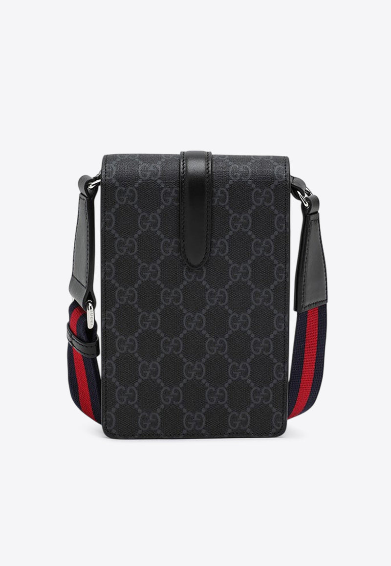 Gucci Mini GG Supreme Phone Holder Black 816954FAD8C/Q_GUC-1049