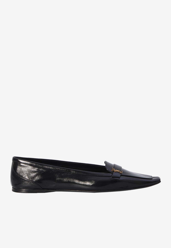 Saint Laurent Poppy Calf Leather Ballet Flats Black 818008-AAEHW-1000