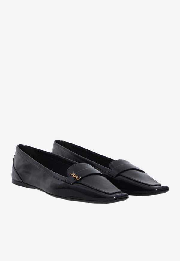 Saint Laurent Poppy Calf Leather Ballet Flats Black 818008-AAEHW-1000