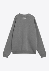 Balenciaga BB Logo Crewneck Sweatshirt Gray 818422T3368/R_BALEN-1380