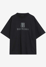 Balenciaga Nano BB Print Faded T-shirt Black 818431TSVU4/R_BALEN-1083