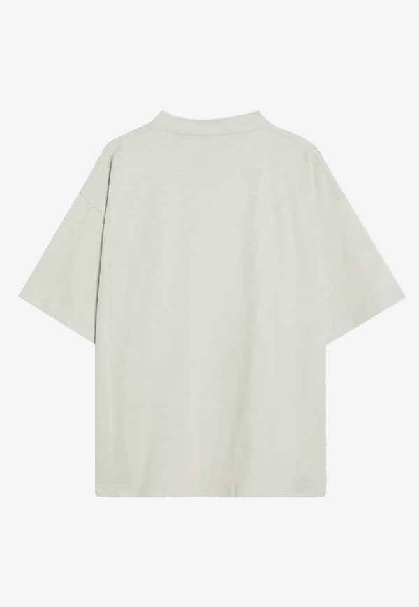 Balenciaga Nano BB Print Vintage T-shirt Off-white 818431TSVU4/R_BALEN-9012