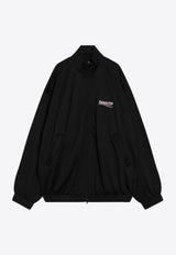 Balenciaga Political Campaign Zip-Up Sweatshirt Black 818502TRVE2/Q_BALEN-1089