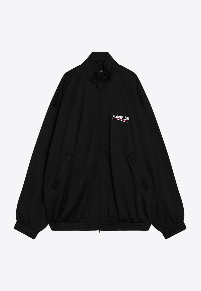Balenciaga Political Campaign Zip-Up Sweatshirt Black 818502TRVE2/Q_BALEN-1089
