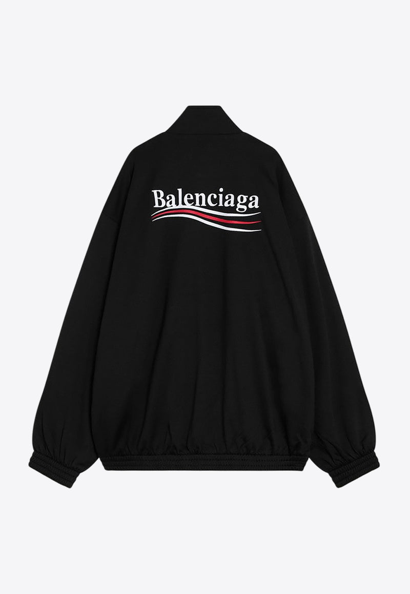 Balenciaga Political Campaign Zip-Up Sweatshirt Black 818502TRVE2/Q_BALEN-1089