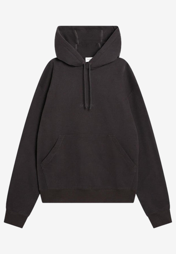 Saint Laurent Logo Embroidered Drawstring Hoodie Gray 818538Y36SW/R_YSL-1467