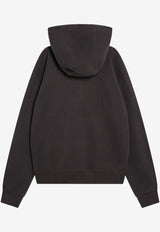 Saint Laurent Logo Embroidered Drawstring Hoodie Gray 818538Y36SW/R_YSL-1467